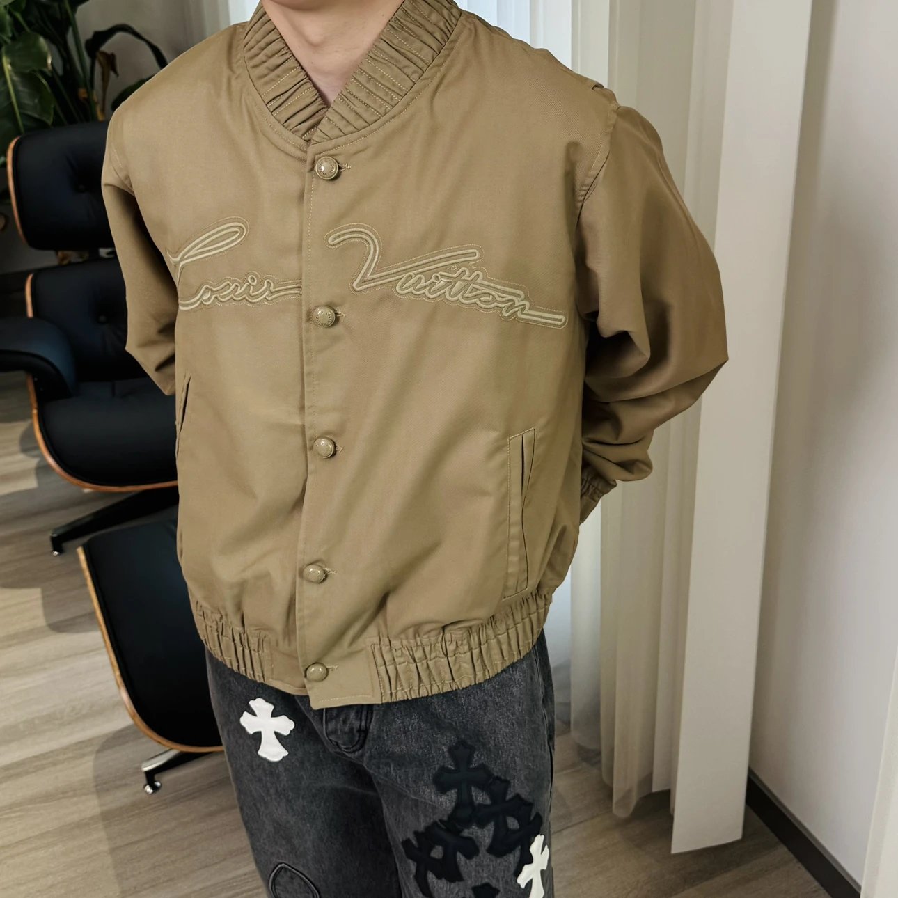 RD-C005 · Embroidered Cotton-Blend Bomber Jacket showcase view 1
