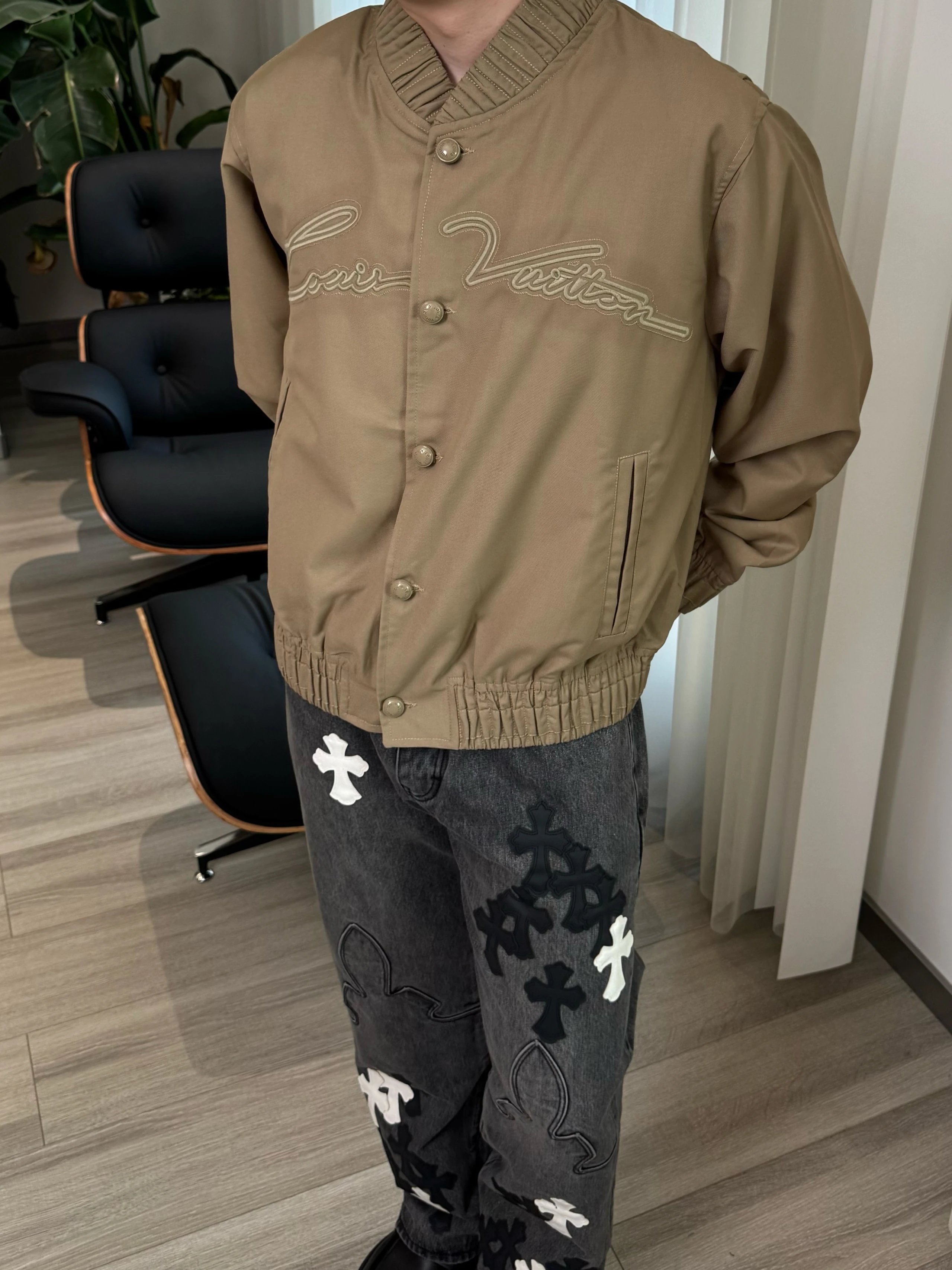 RD-C005 · Embroidered Cotton-Blend Bomber Jacket showcase view 3