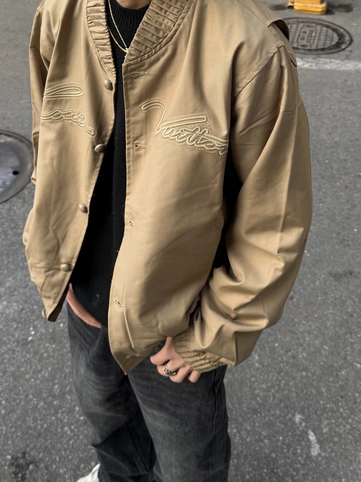 RD-C005 · Embroidered Cotton-Blend Bomber Jacket showcase view 4