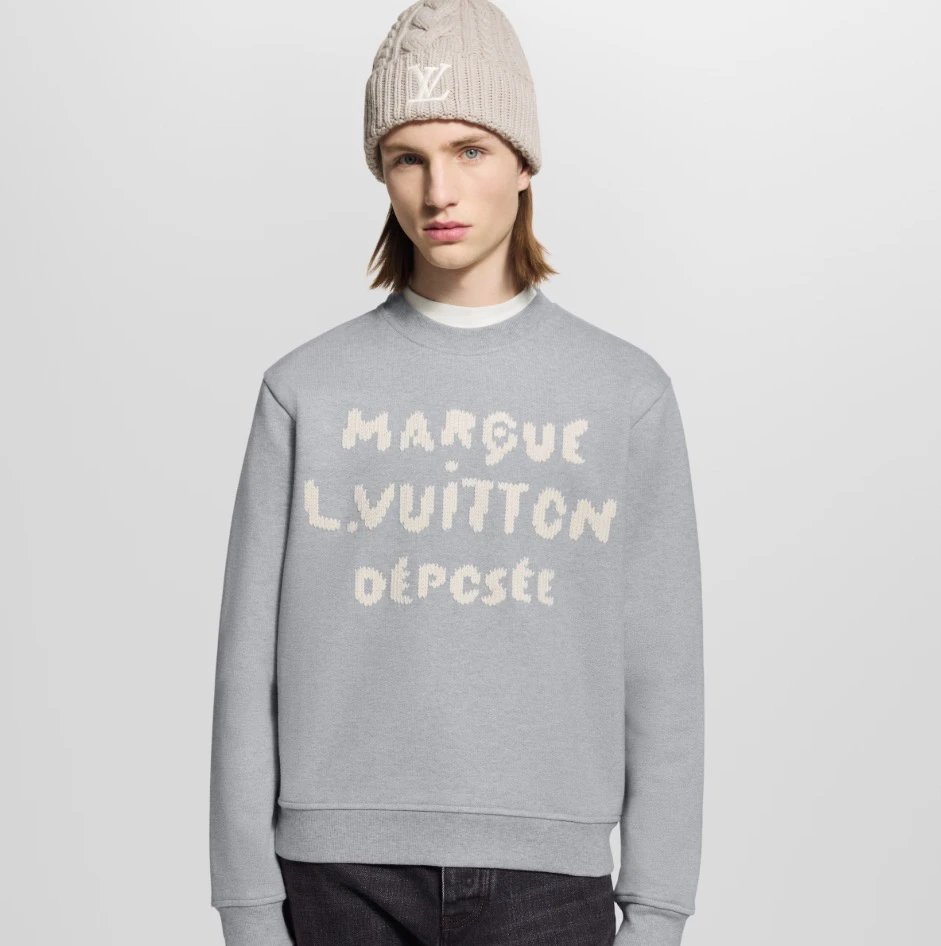 RD-C256 · Water-Soluble Embroidered Grey Crewneck Sweatshirt showcase view 16