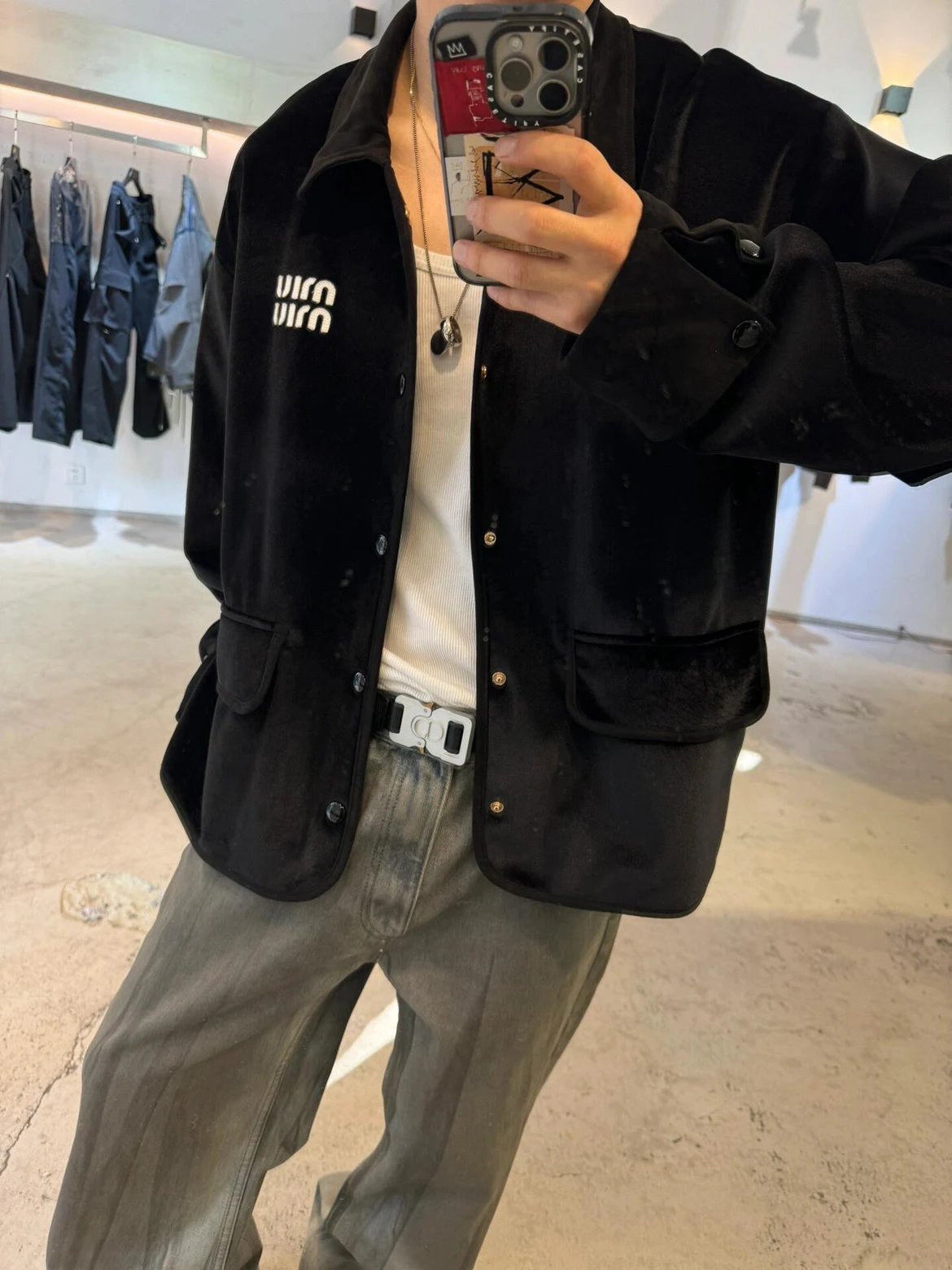 RD-C025 · Black Velvet Casual Jacket showcase view 3