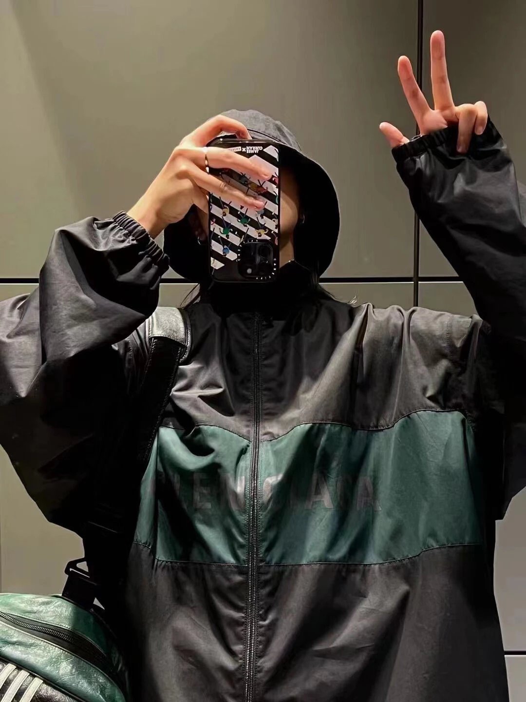 RD-C021 · Logo Color-Block Zip Jacket showcase view 1
