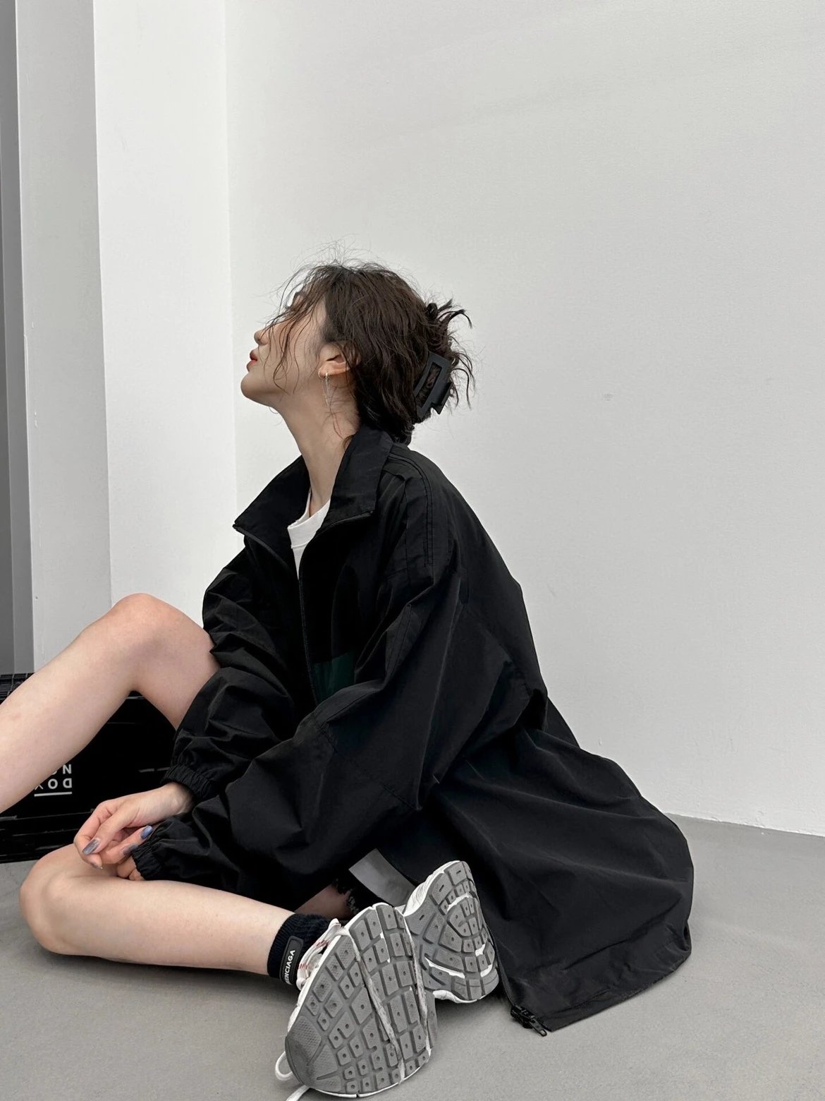 RD-C021 · Logo Color-Block Zip Jacket showcase view 3