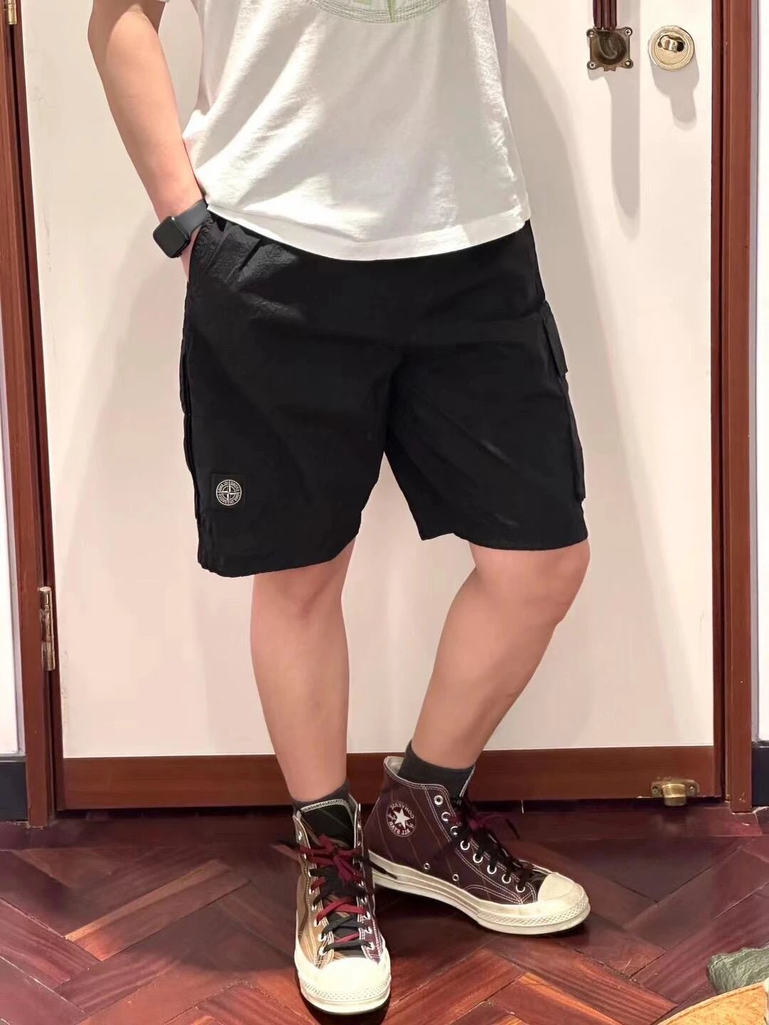 RD-C285 · Solid Nylon Shorts – Black showcase view 6
