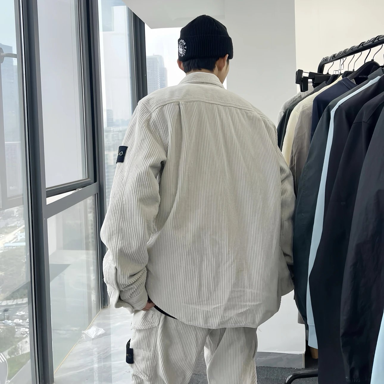 RD-C331 · Beige Corduroy Jacket Shirt showcase view 3