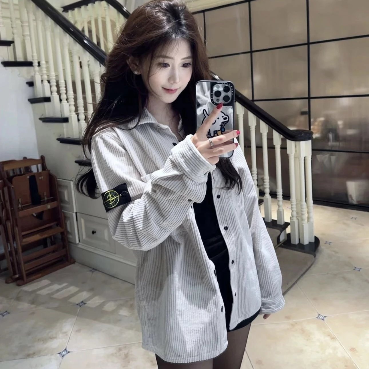RD-C331 · Beige Corduroy Jacket Shirt showcase view 9