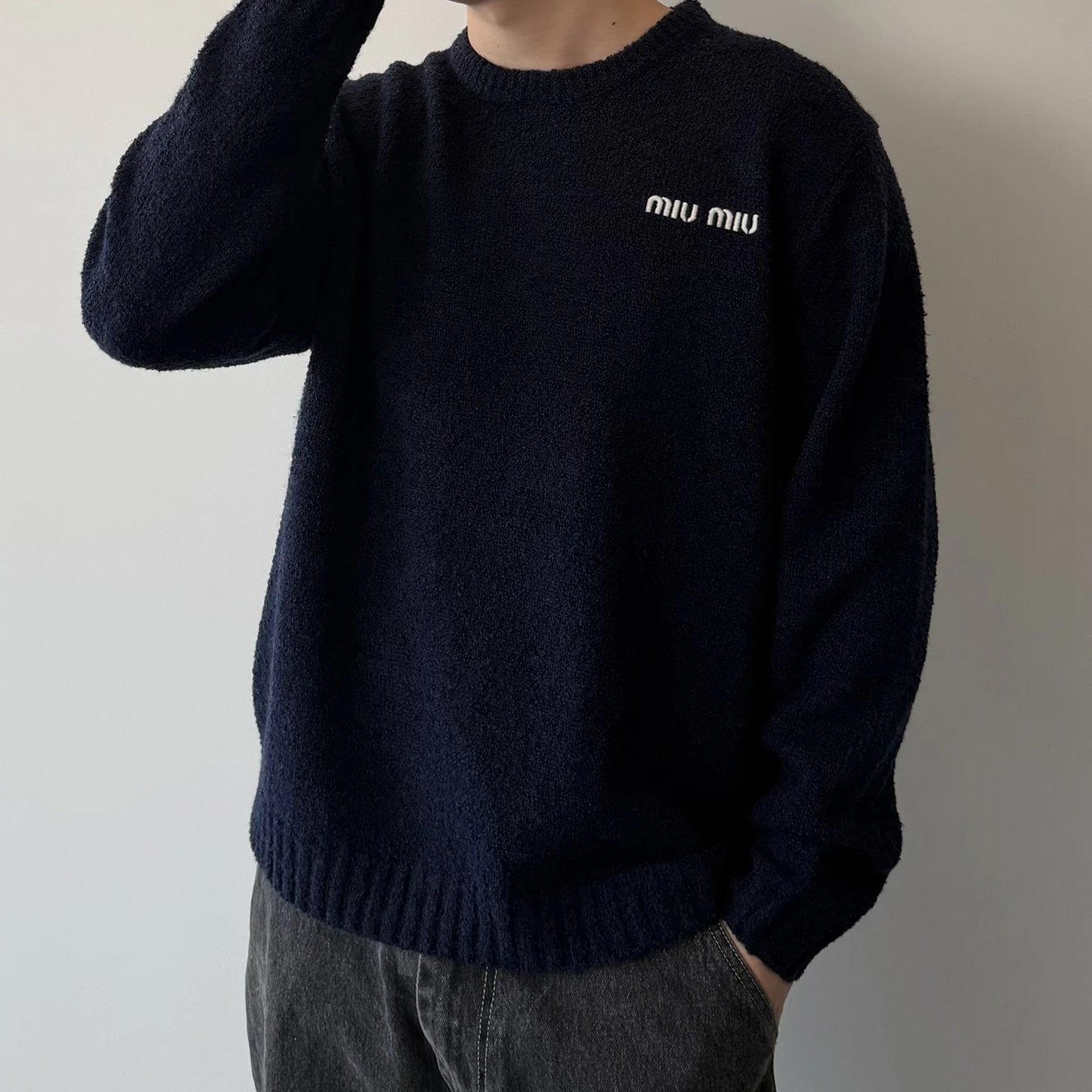 RD-C358 · Logo-Embroidered Wool-Cashmere Sweater showcase view 3