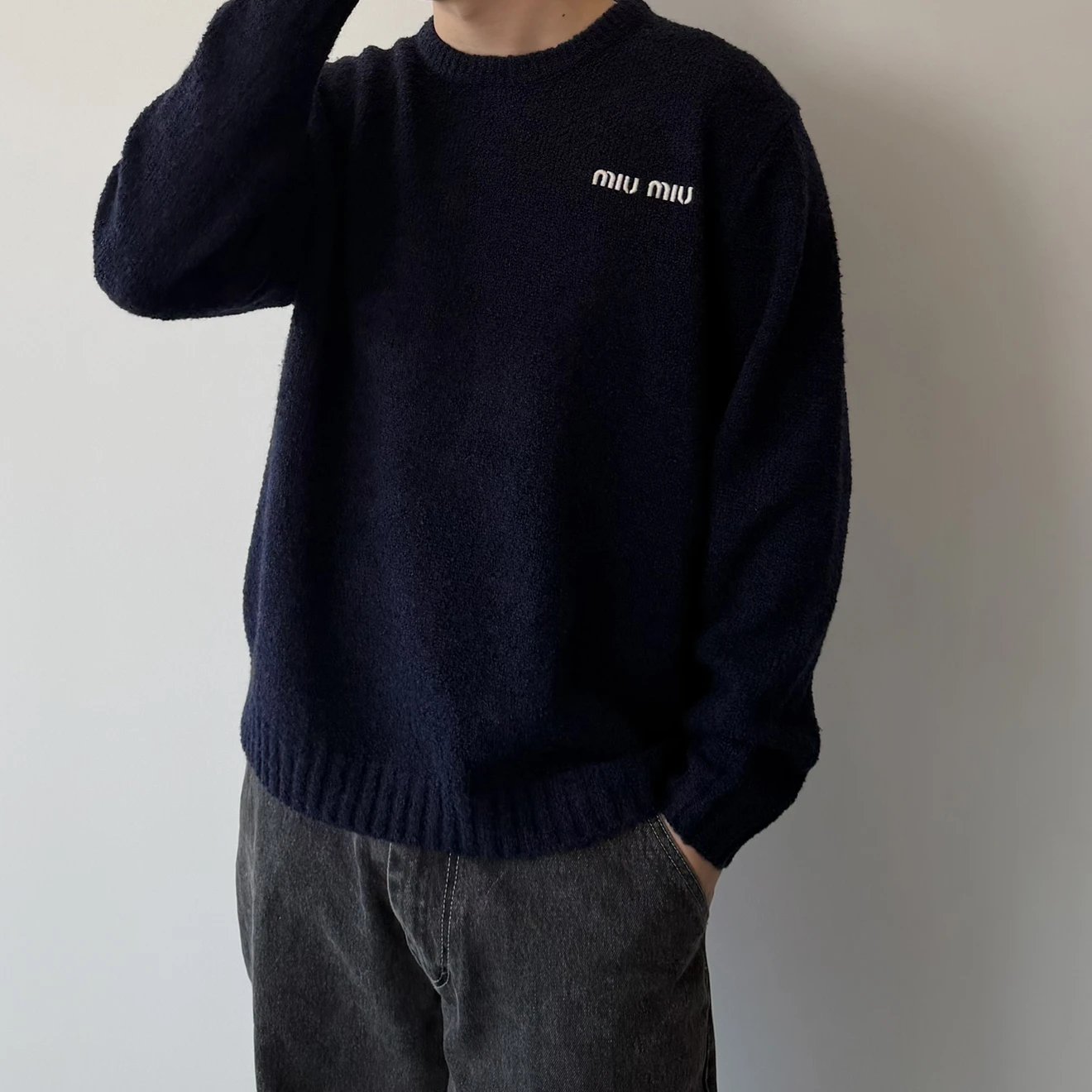RD-C358 · Logo-Embroidered Wool-Cashmere Sweater showcase view 4