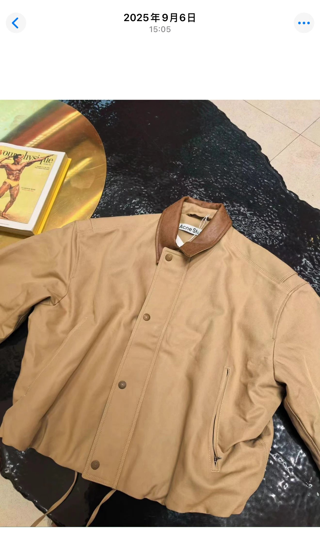 RD-C220 · Leather-Trimmed Cotton Twill Short Jacket showcase view 8