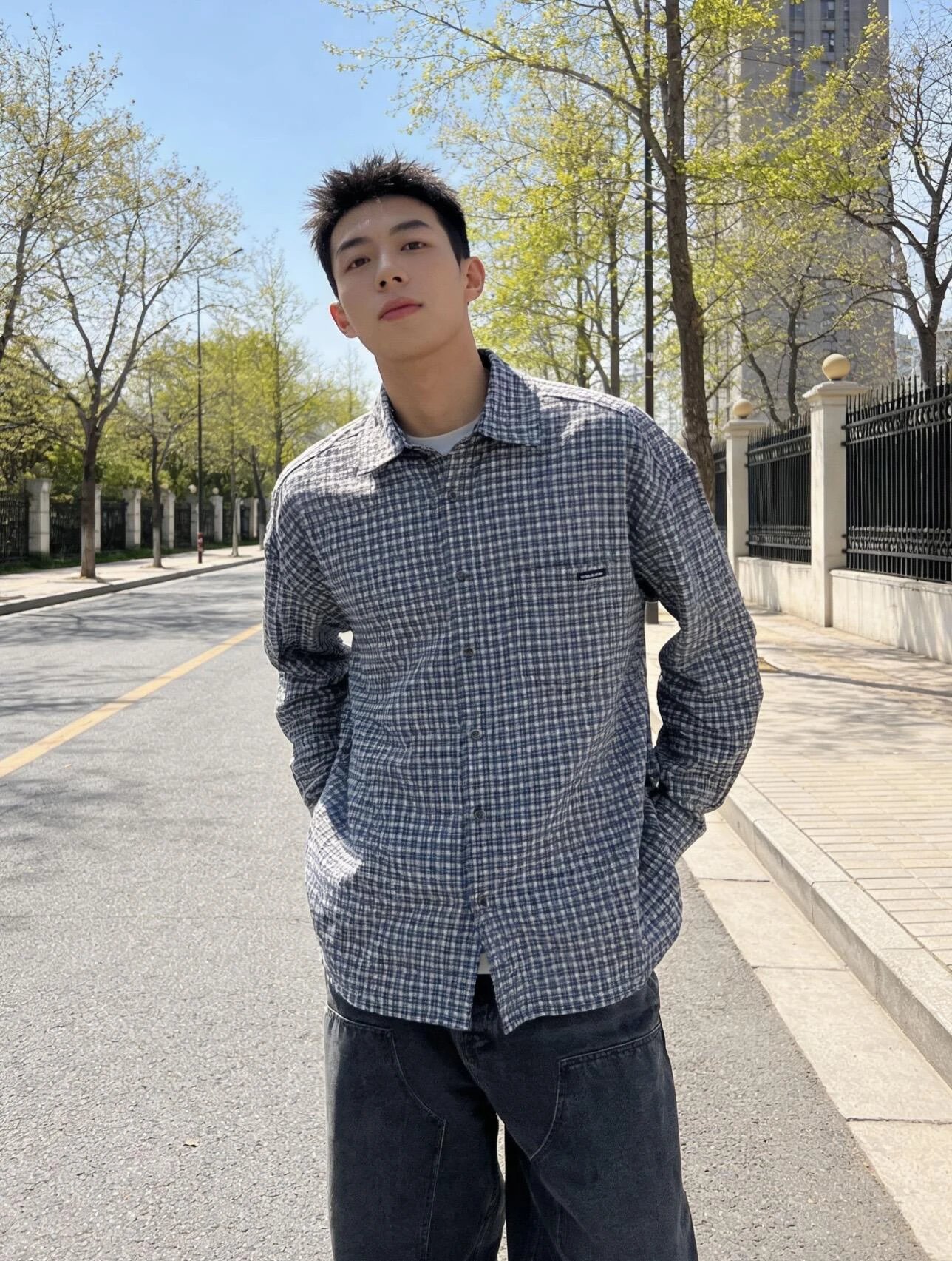 RD-C332 · Plaid Pocket Shirt showcase view 8