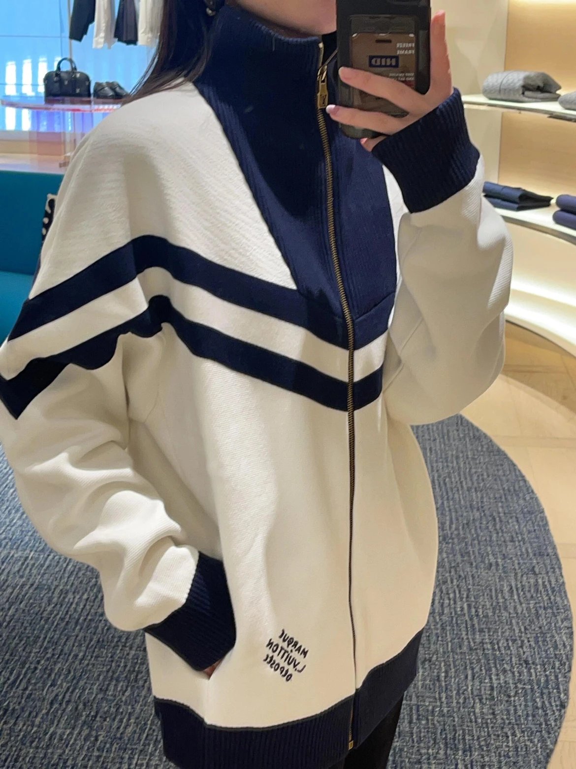 RD-C221 · Striped Stand-Collar Zip Jacket showcase view 13