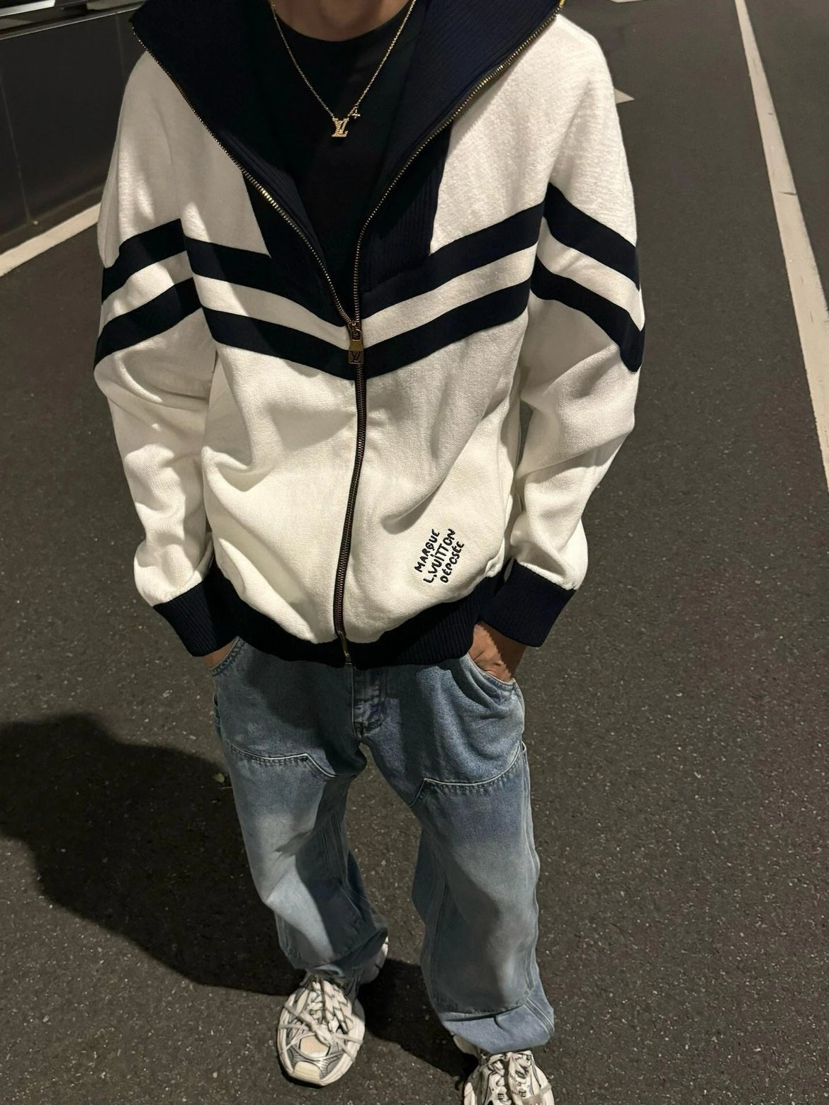 RD-C221 · Striped Stand-Collar Zip Jacket showcase view 14