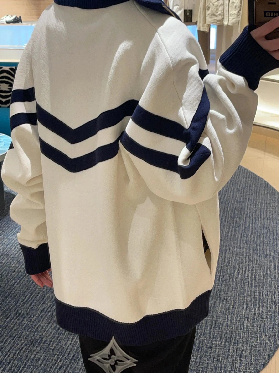 RD-C221 · Striped Stand-Collar Zip Jacket showcase view 16