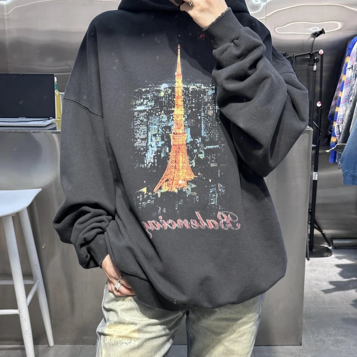 RD-C258 · Tokyo Tower Printed Hoodie showcase view 1