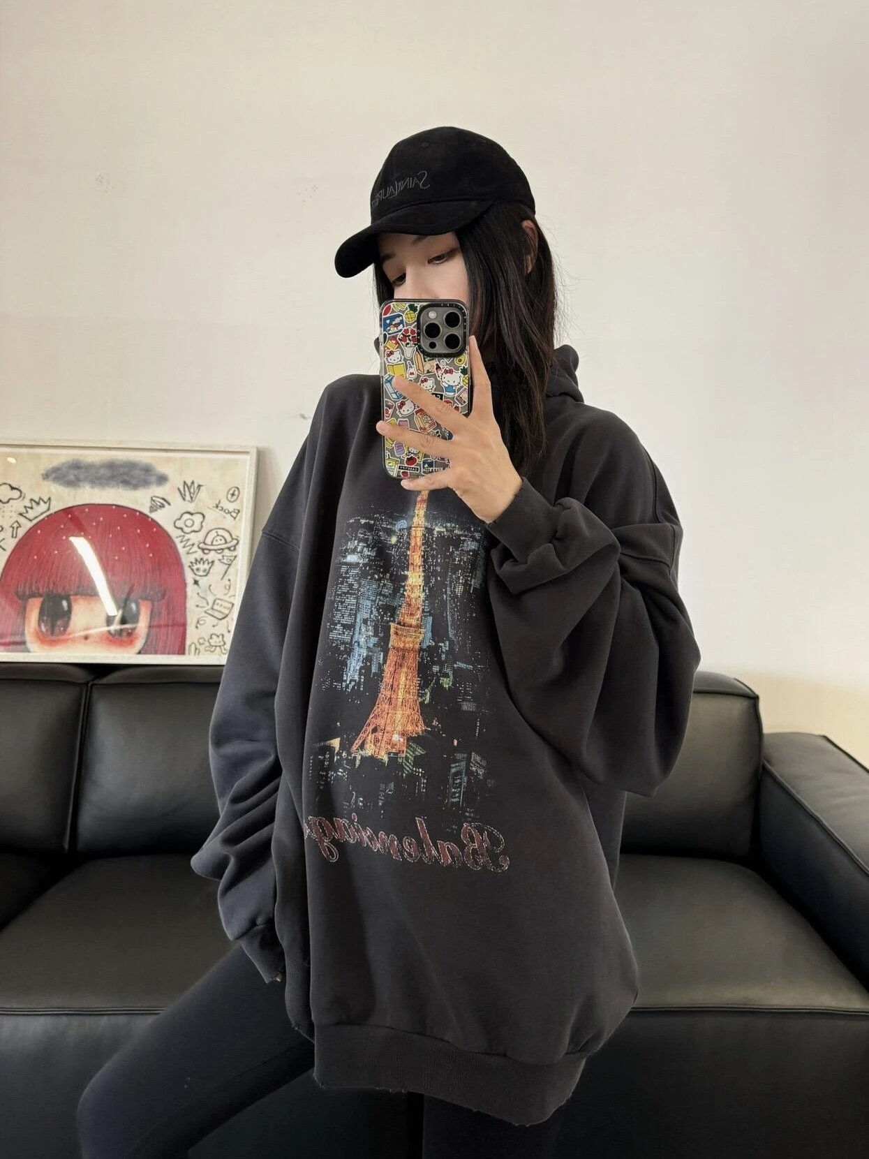 RD-C258 · Tokyo Tower Printed Hoodie showcase view 2
