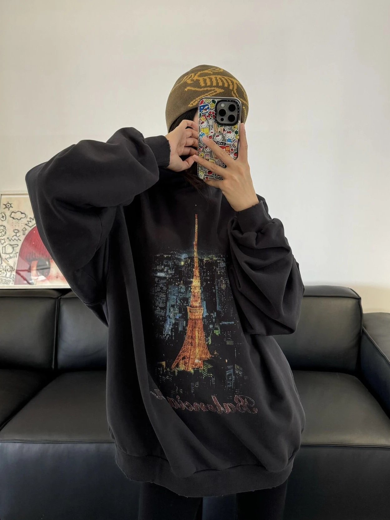 RD-C258 · Tokyo Tower Printed Hoodie showcase view 4