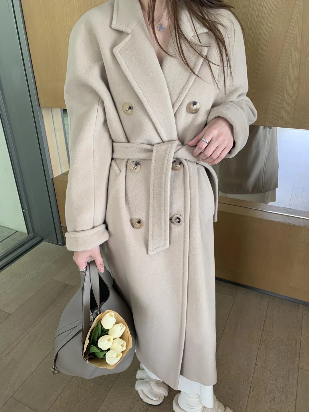 RD-C222 · 101801 Virgin Wool–Cashmere Long Coat showcase view 11