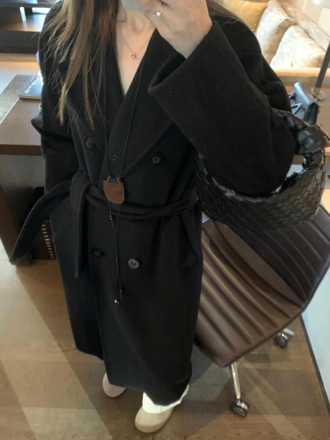 RD-C222 · 101801 Virgin Wool–Cashmere Long Coat showcase view 13