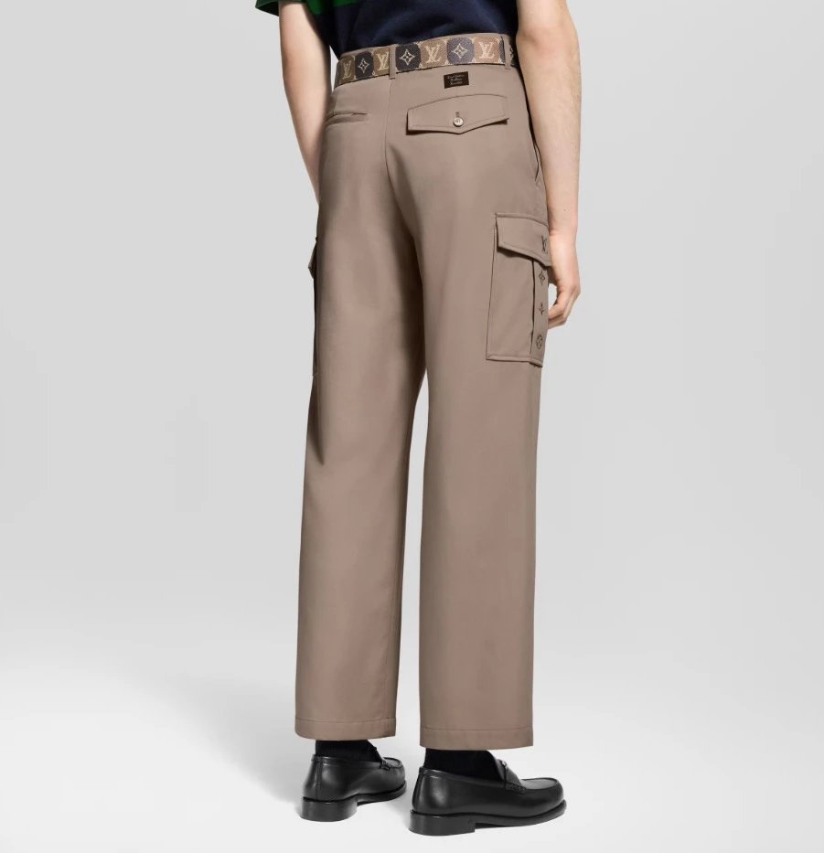 RD-C412 · Embroidered Multi-Pocket Straight Cargo Trousers showcase view 2