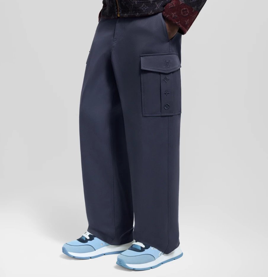 RD-C412 · Embroidered Multi-Pocket Straight Cargo Trousers showcase view 5