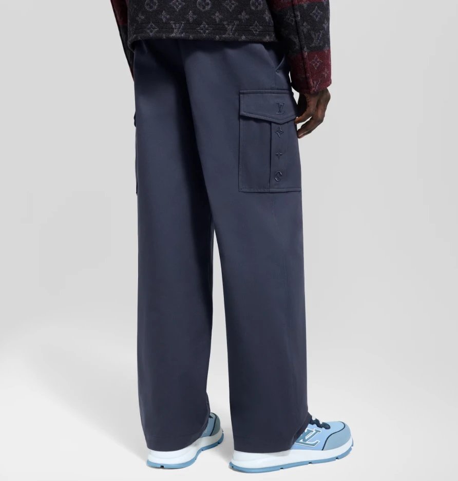 RD-C412 · Embroidered Multi-Pocket Straight Cargo Trousers showcase view 6
