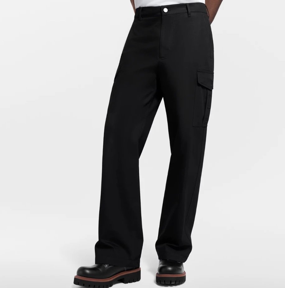 RD-C412 · Embroidered Multi-Pocket Straight Cargo Trousers showcase view 11