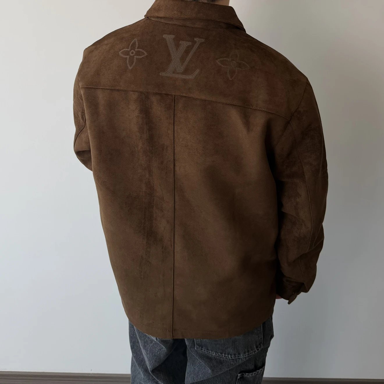 RD-C001 · Embroidered Full-Grain Suede Shirt Jacket showcase view 6