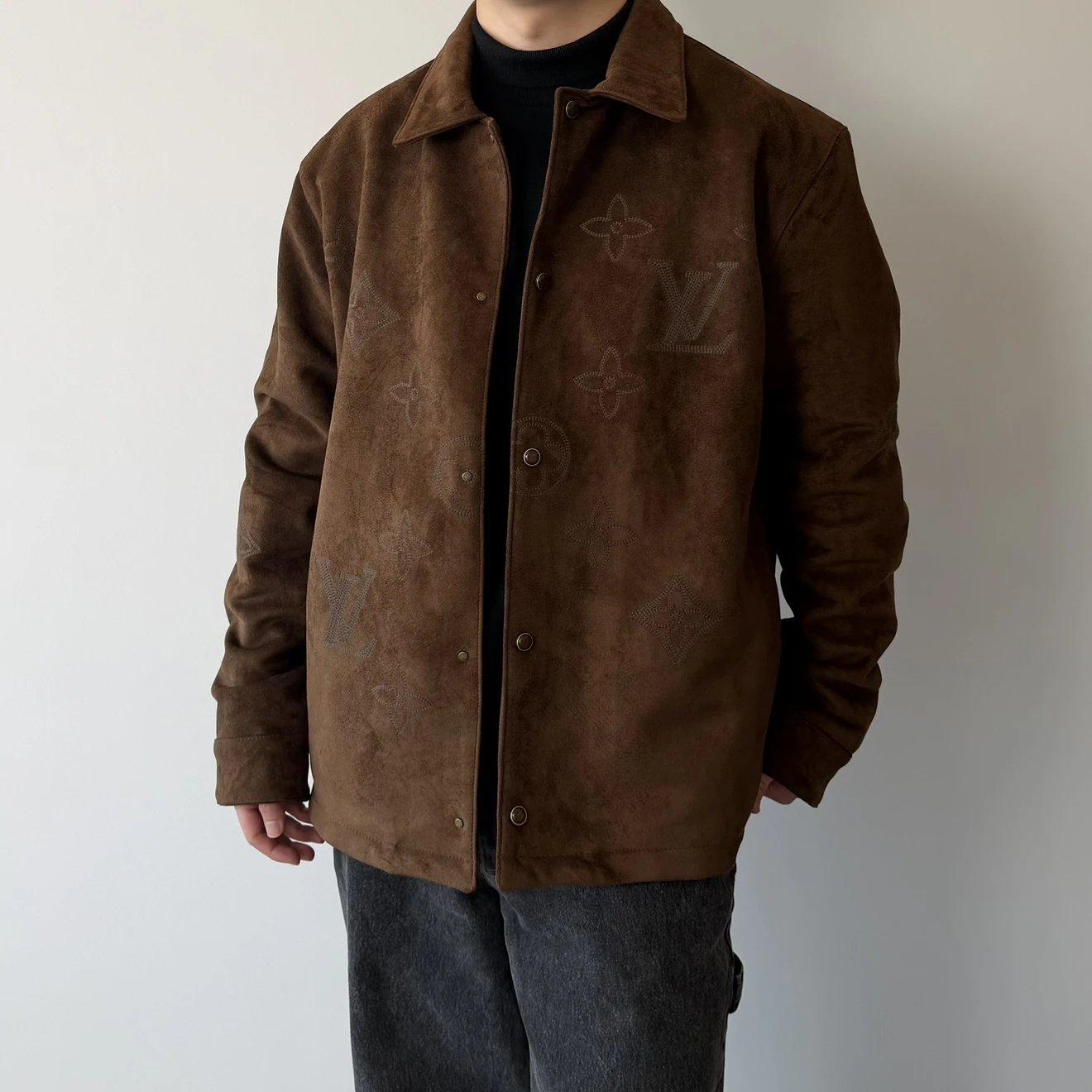 RD-C001 · Embroidered Full-Grain Suede Shirt Jacket showcase view 7