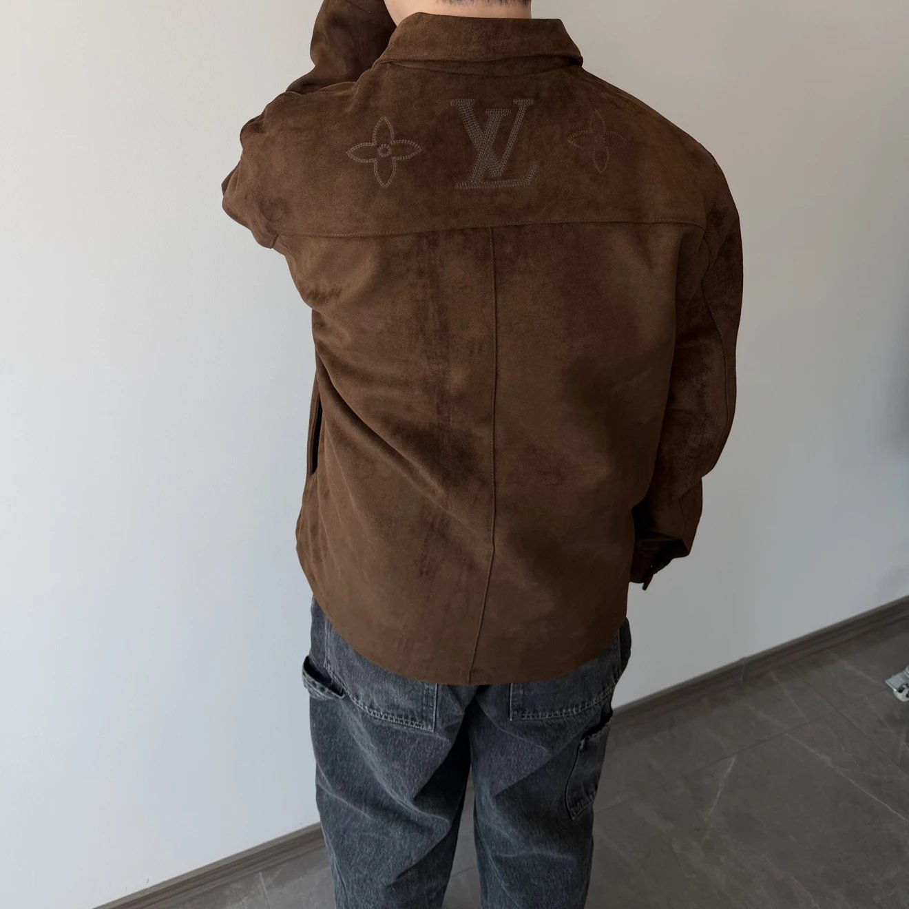 RD-C001 · Embroidered Full-Grain Suede Shirt Jacket showcase view 8