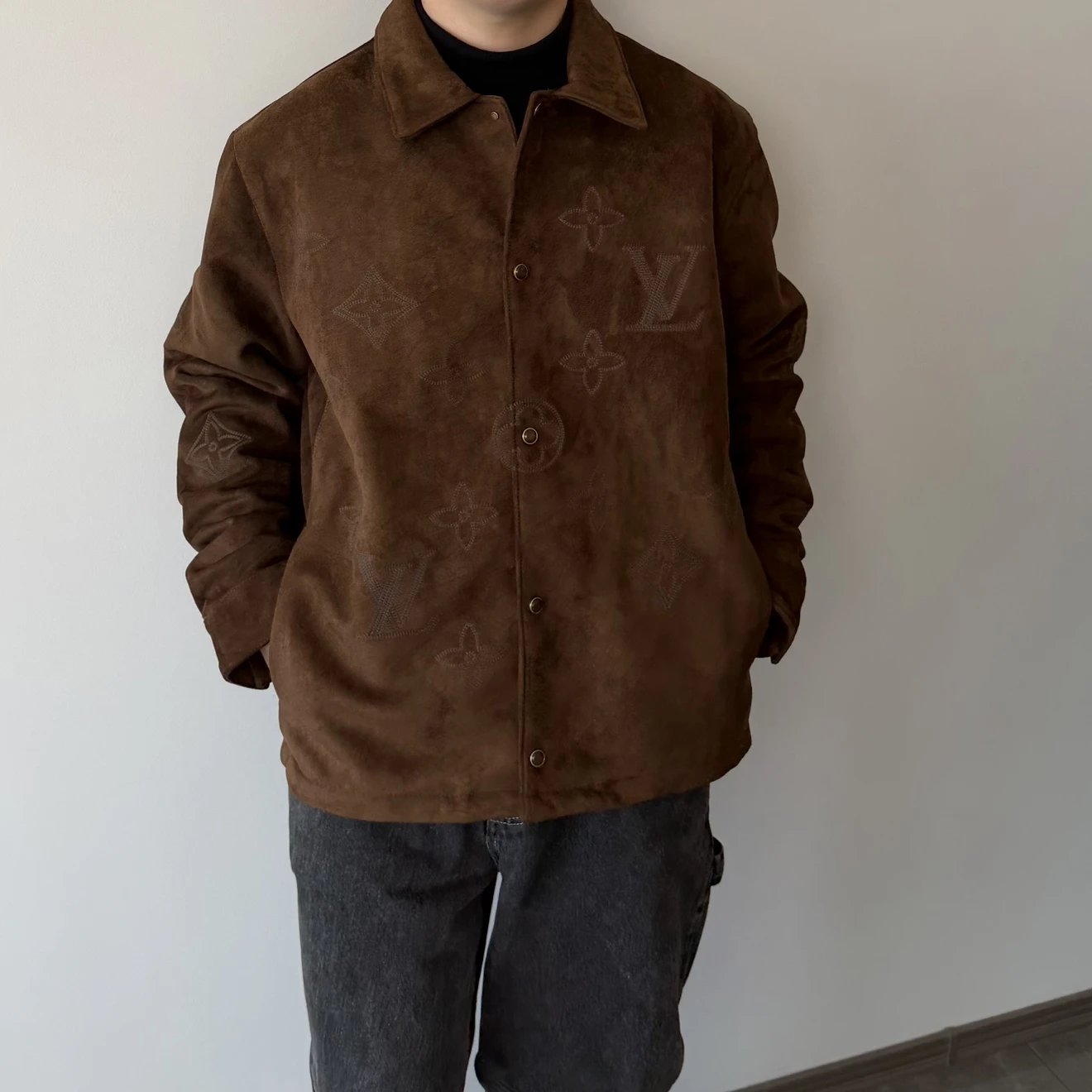 RD-C001 · Embroidered Full-Grain Suede Shirt Jacket showcase view 9