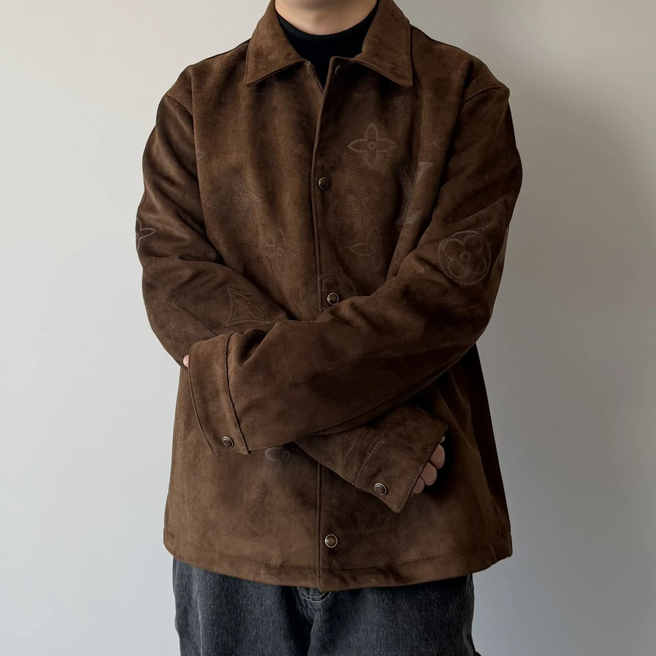 RD-C001 · Embroidered Full-Grain Suede Shirt Jacket showcase view 10
