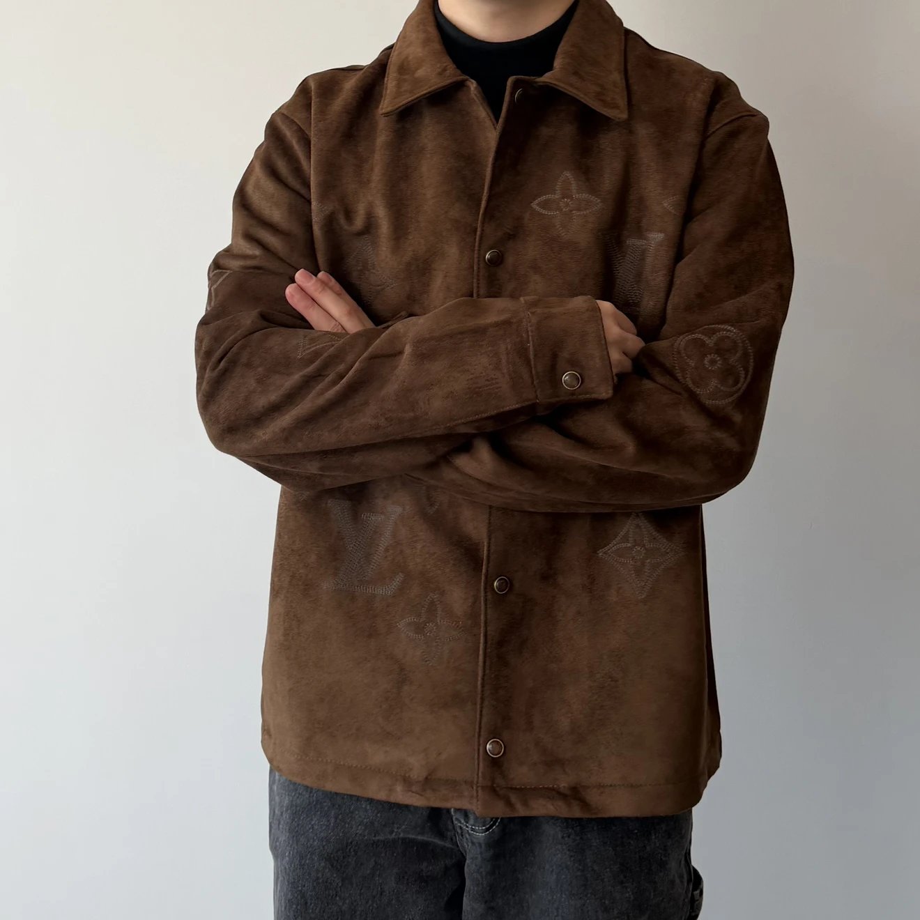 RD-C001 · Embroidered Full-Grain Suede Shirt Jacket showcase view 11