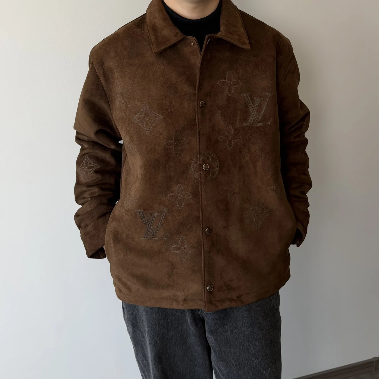 RD-C001 · Embroidered Full-Grain Suede Shirt Jacket showcase view 14