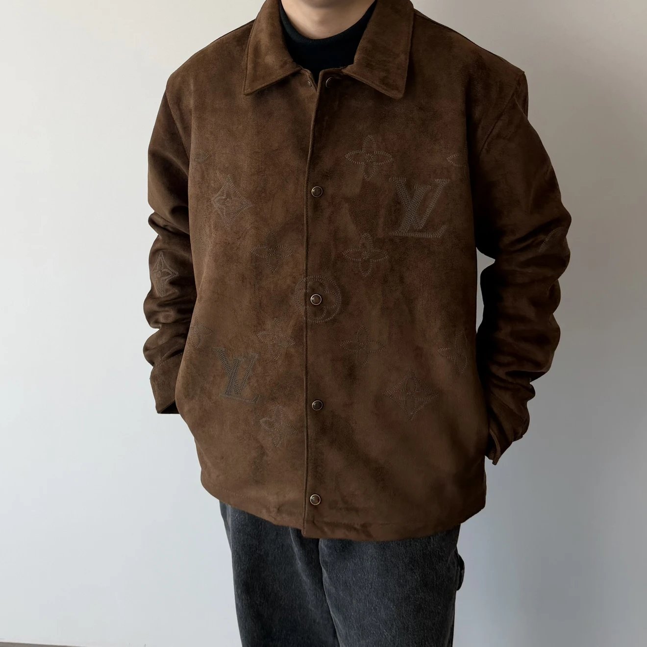 RD-C001 · Embroidered Full-Grain Suede Shirt Jacket showcase view 15
