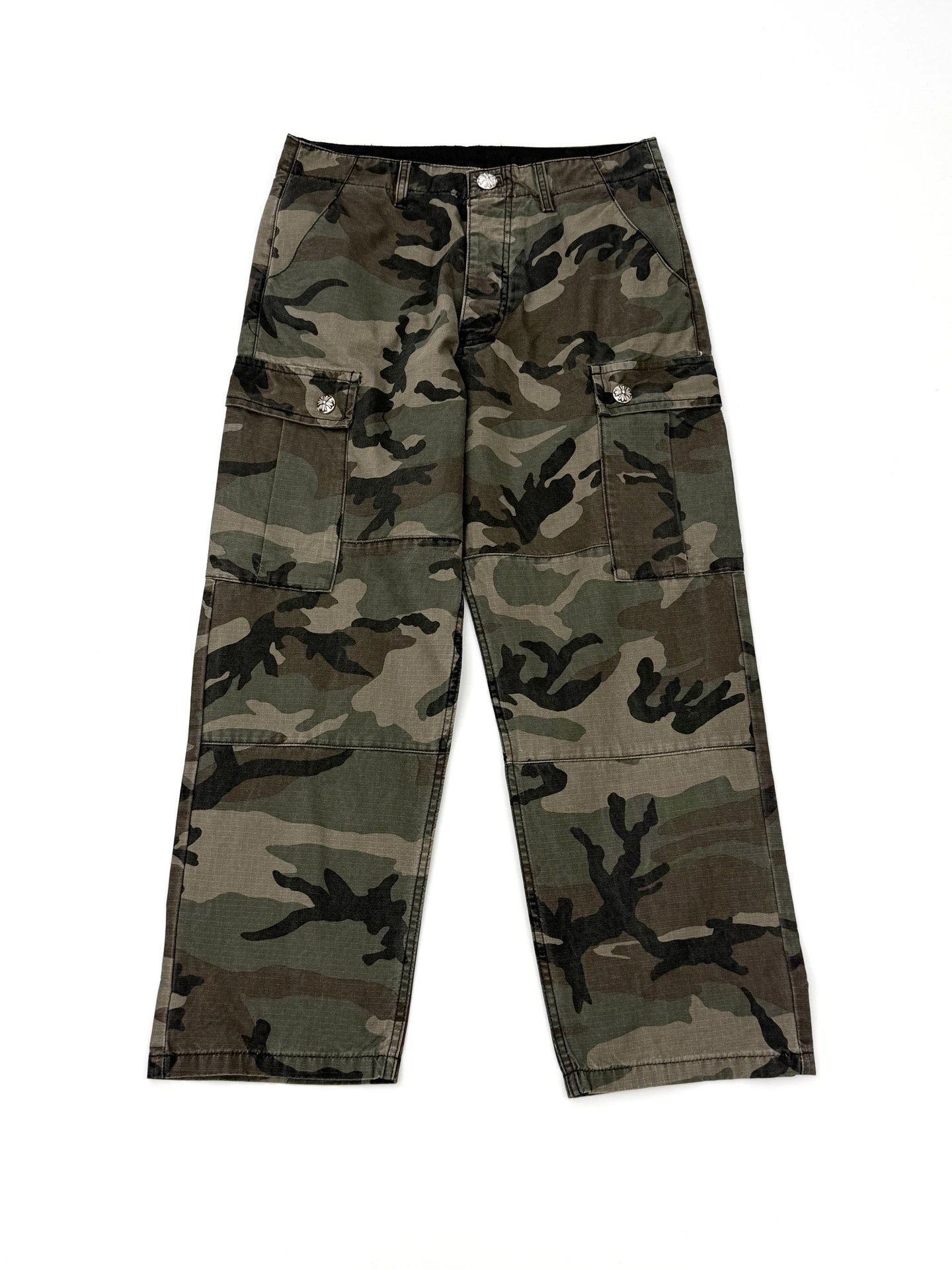 RD-C413 · Camouflage Cross-Patch Straight Cargo Pants showcase view 3