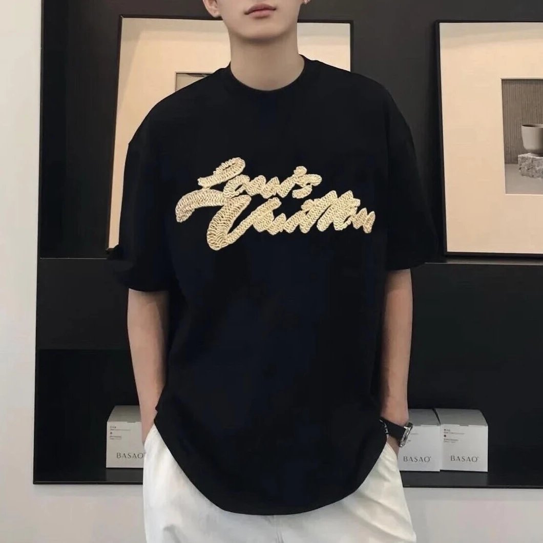 RD-C141 · Early Autumn Embroidered T-Shirt — Black & White showcase view 1