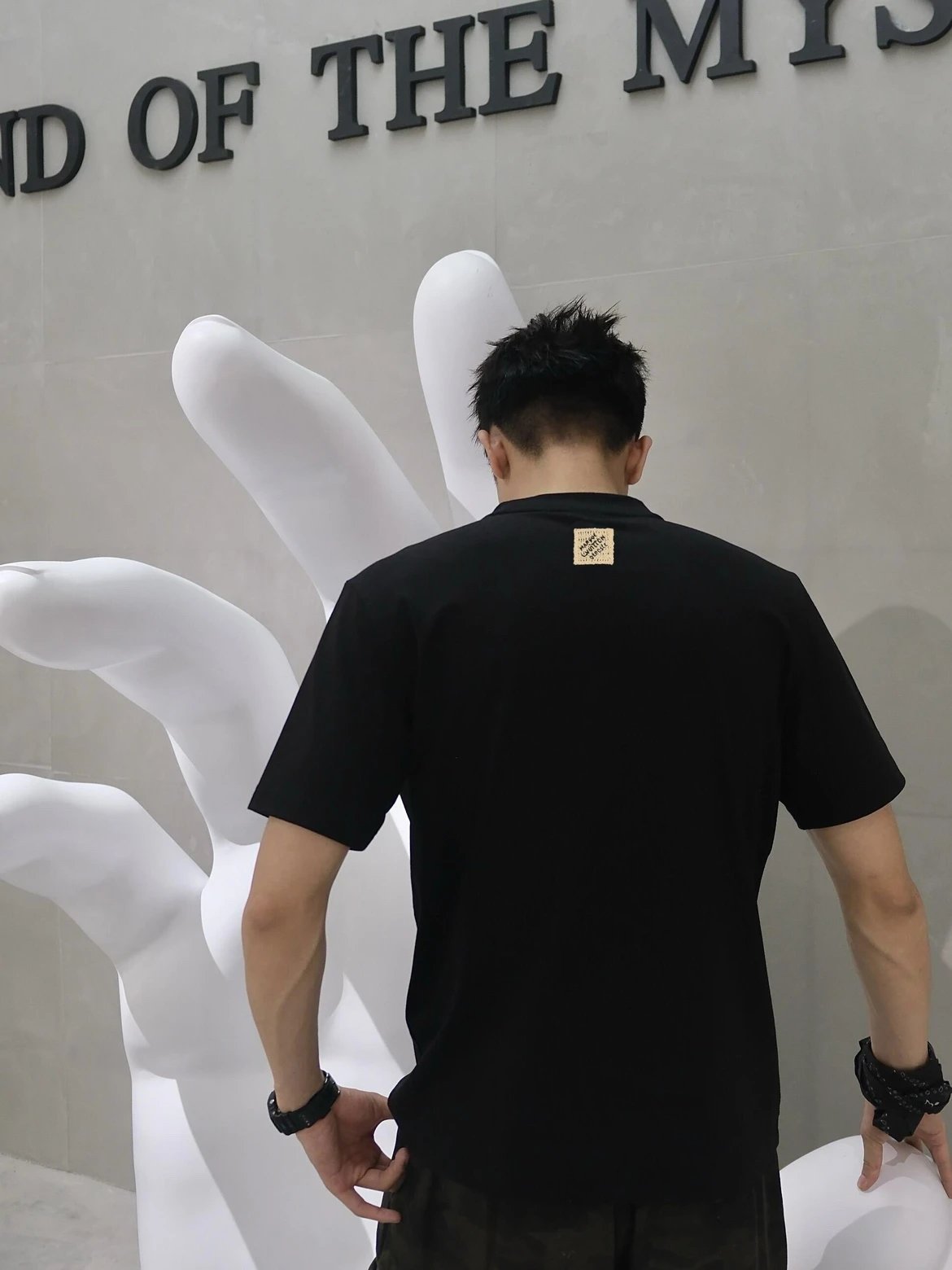 RD-C141 · Early Autumn Embroidered T-Shirt — Black & White showcase view 11