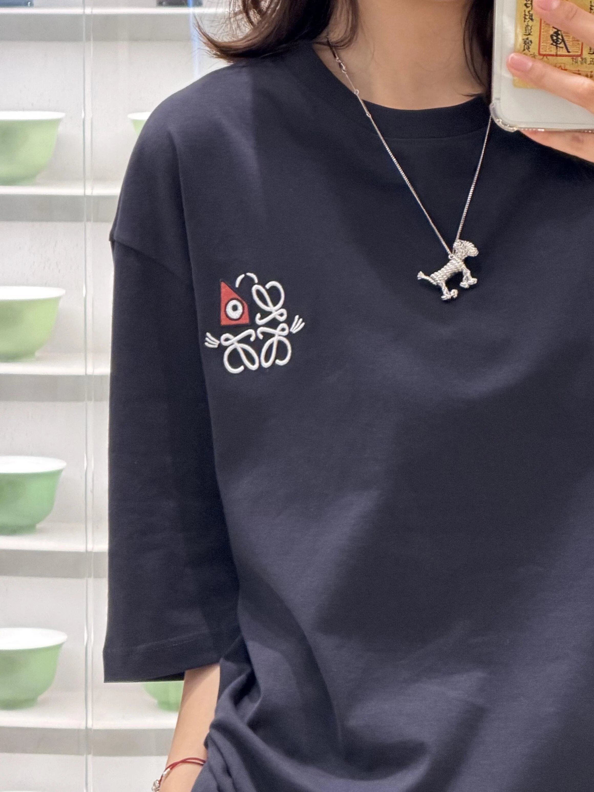 RD-C142 · Cat’s Eye Embroidered Cotton T-Shirt showcase view 5