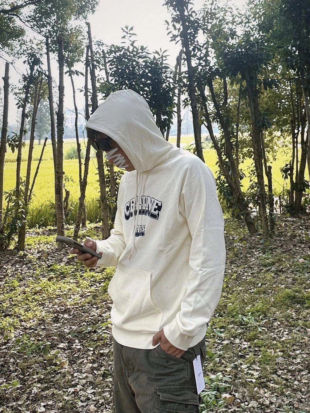 RD-C259 · Ivory Colorblock Logo Hoodie showcase view 2