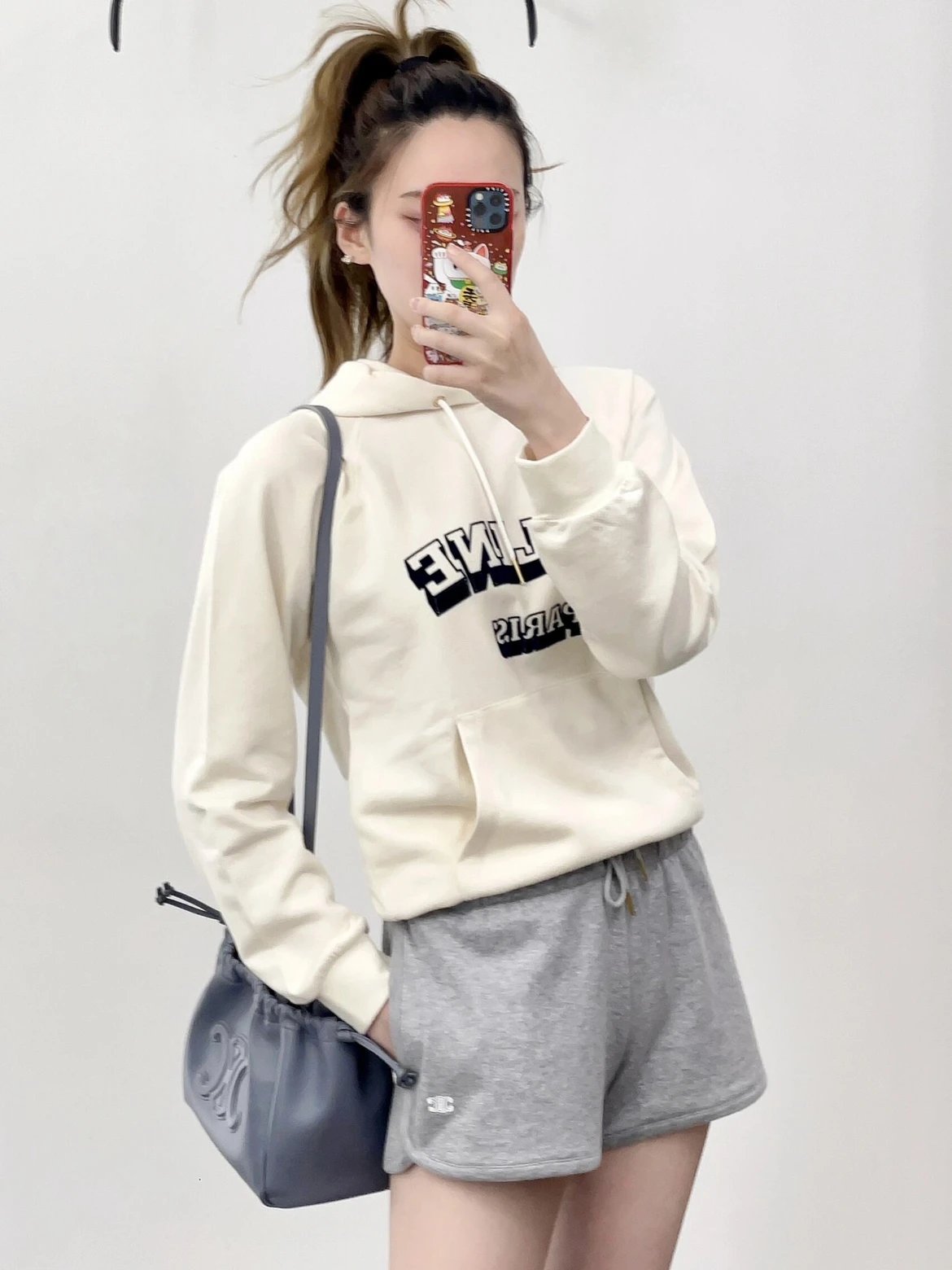 RD-C259 · Ivory Colorblock Logo Hoodie showcase view 10