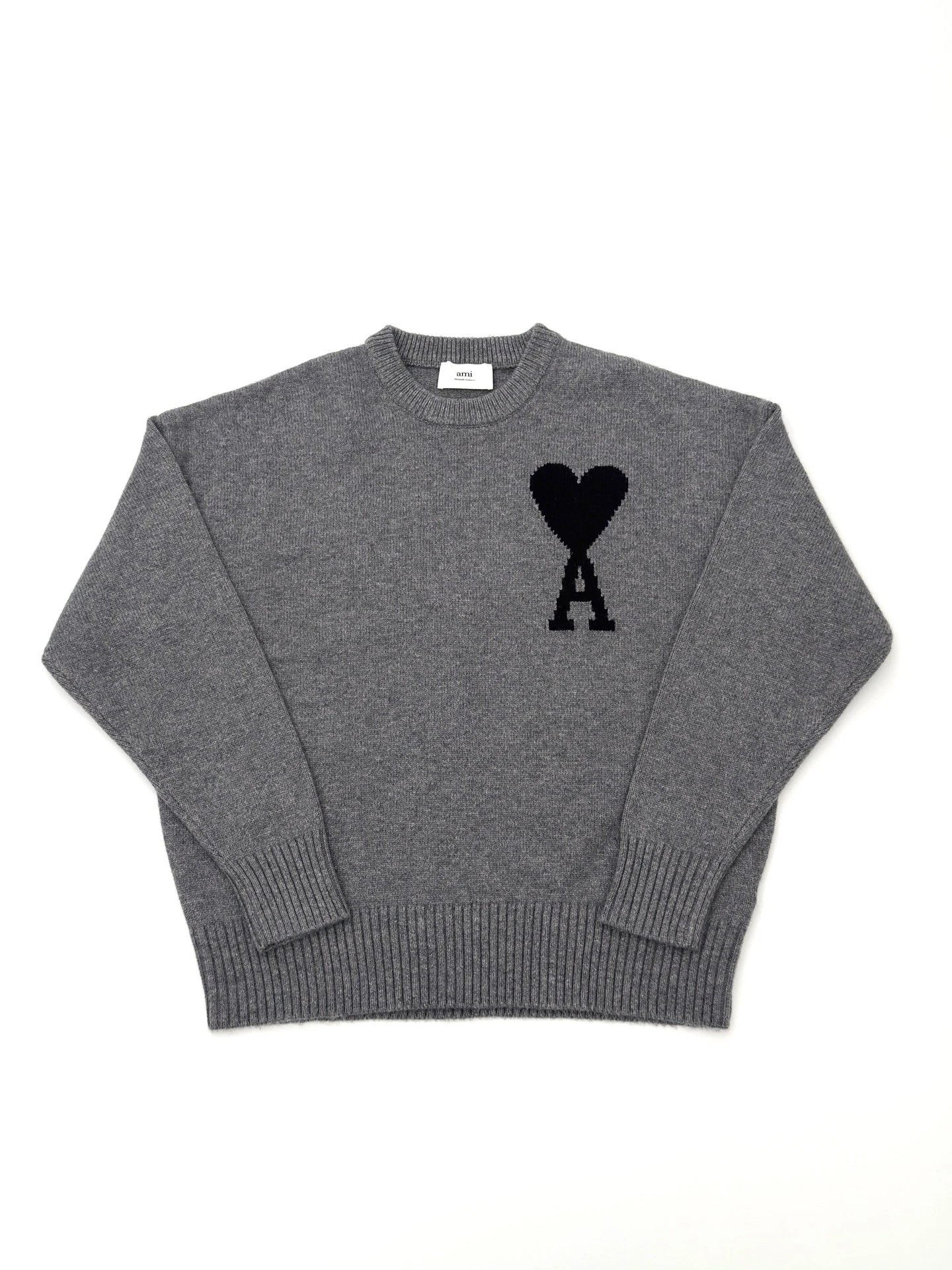 RD-C363 · Grey Heart Logo Wool Crewneck Sweater showcase view 14