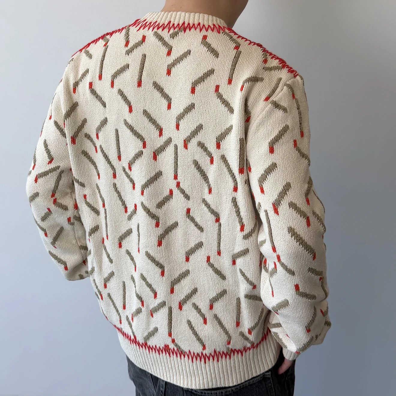 RD-C364 · Matchstick Jacquard Cotton Sweater showcase view 5