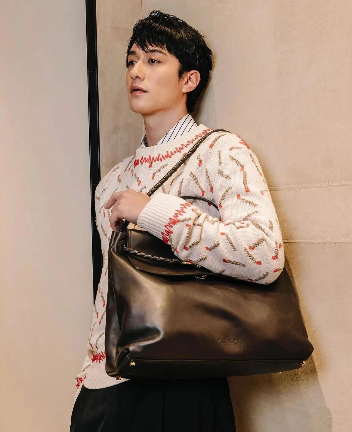 RD-C364 · Matchstick Jacquard Cotton Sweater showcase view 3
