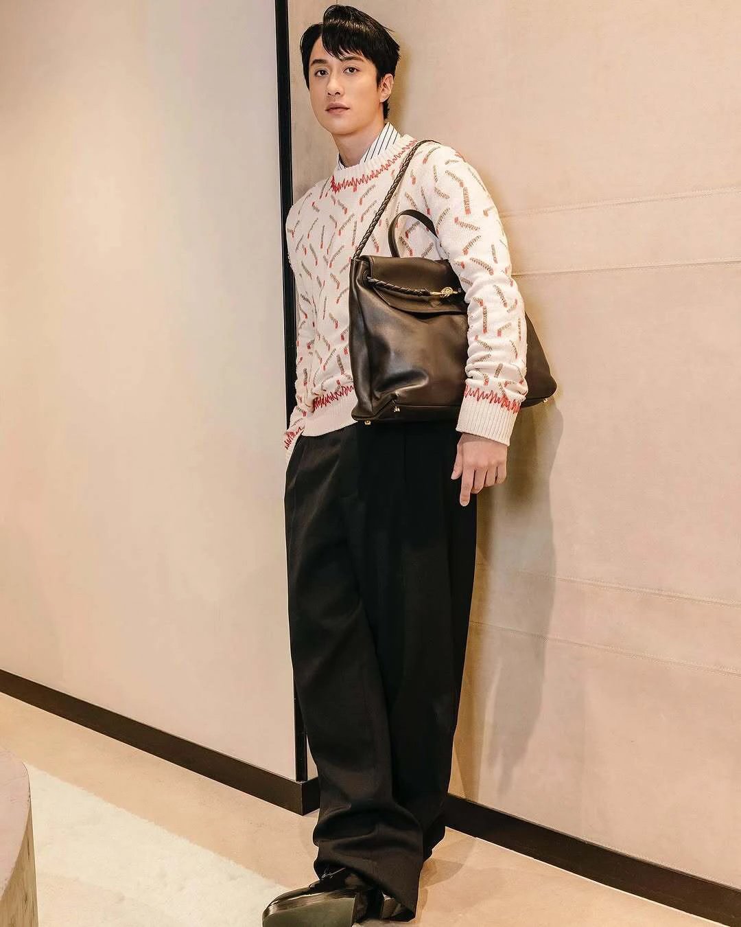 RD-C364 · Matchstick Jacquard Cotton Sweater showcase view 2