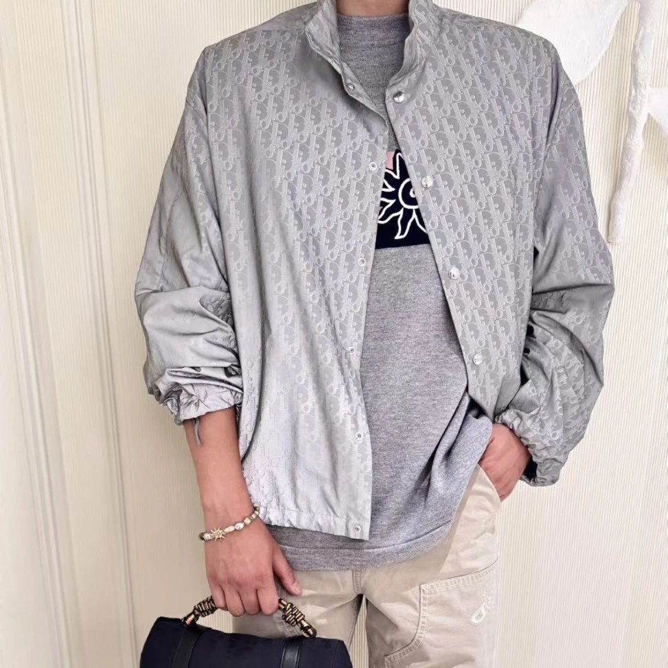 RD-C010 · Reflective Monogram Half-Collar Jacket showcase view 1