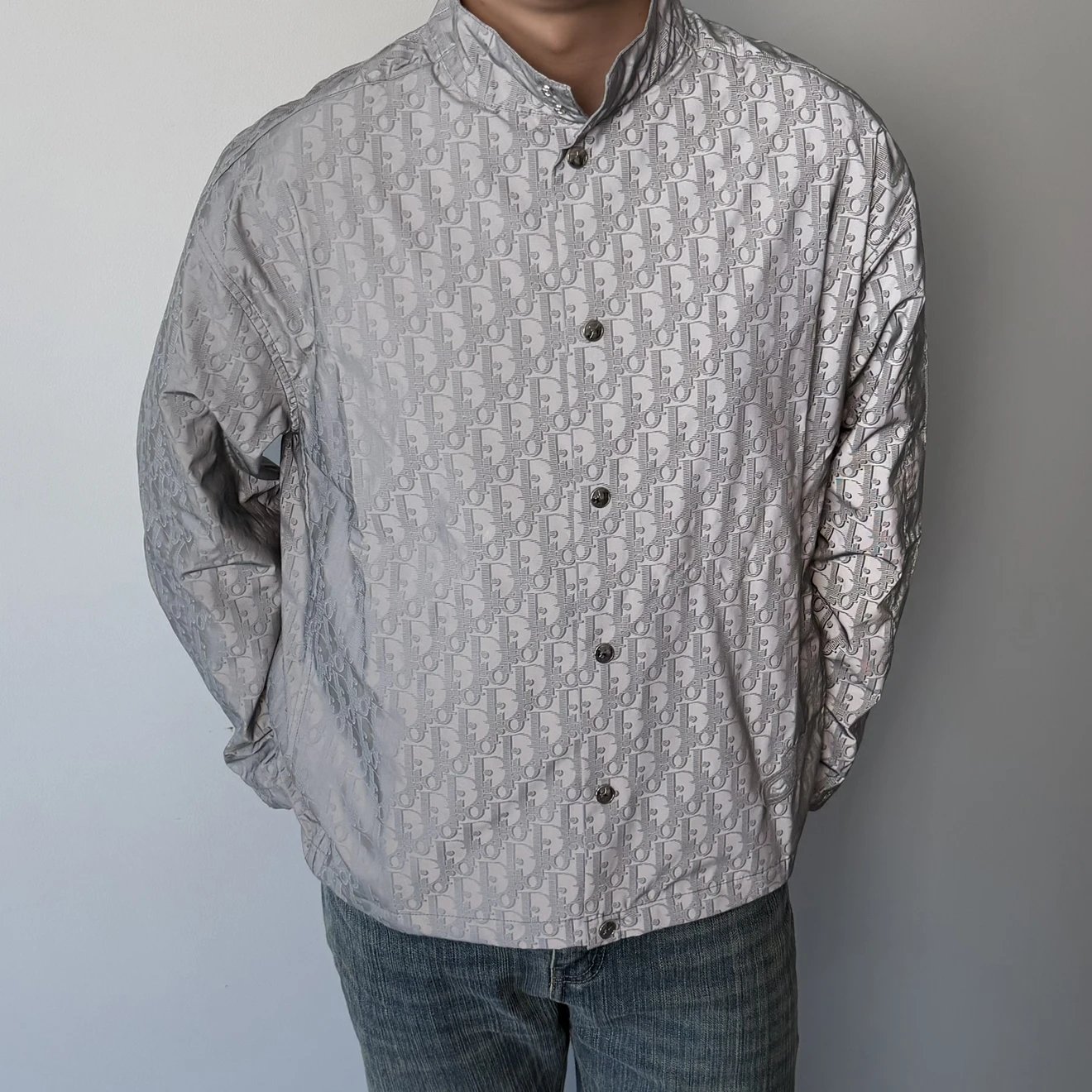 RD-C010 · Reflective Monogram Half-Collar Jacket showcase view 3