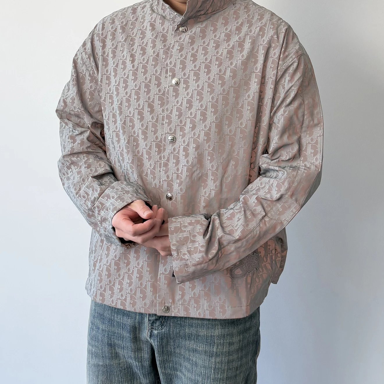 RD-C010 · Reflective Monogram Half-Collar Jacket showcase view 4