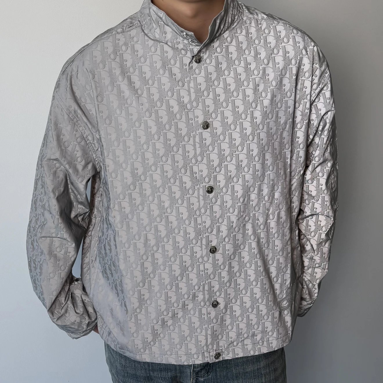 RD-C010 · Reflective Monogram Half-Collar Jacket showcase view 6