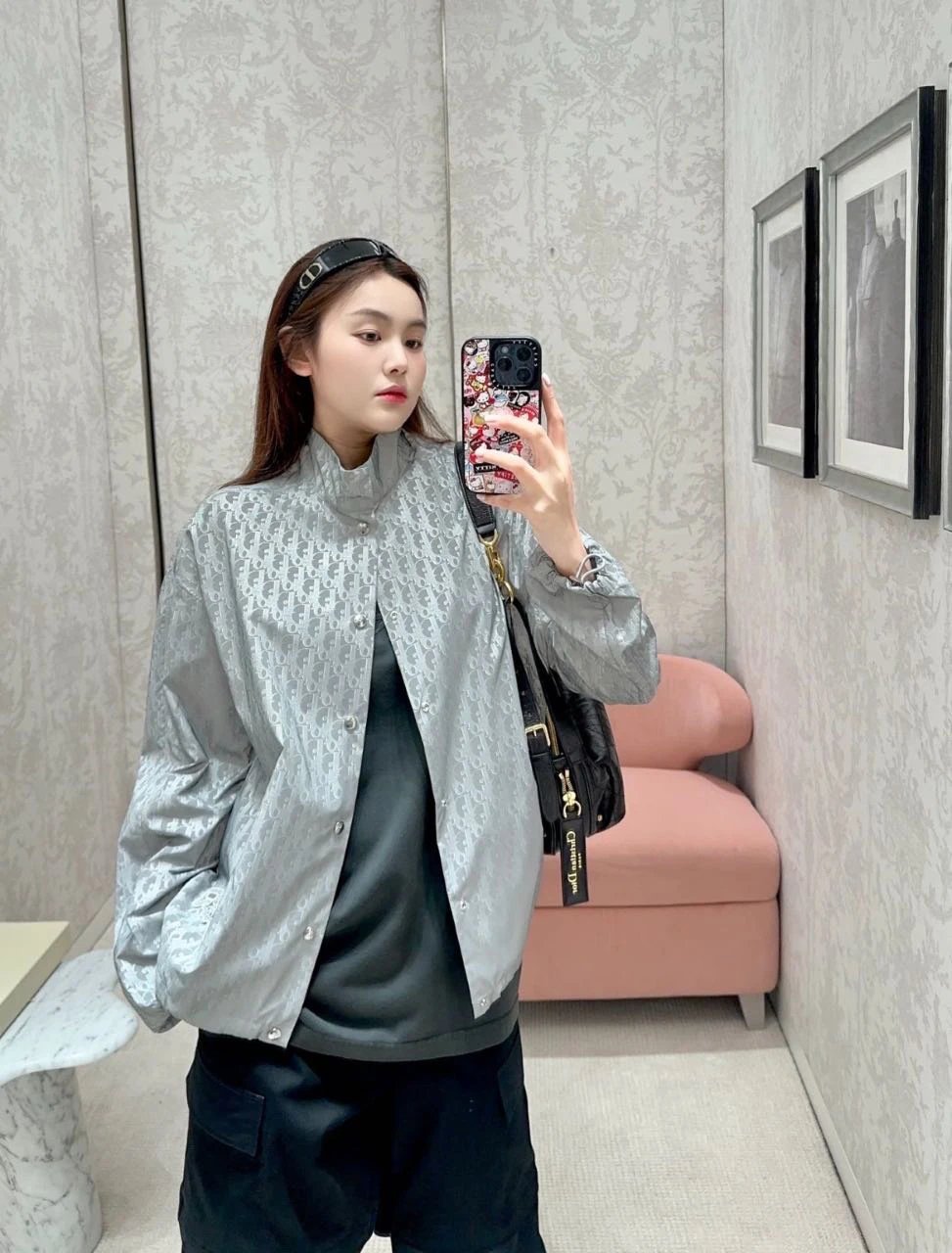 RD-C010 · Reflective Monogram Half-Collar Jacket showcase view 7