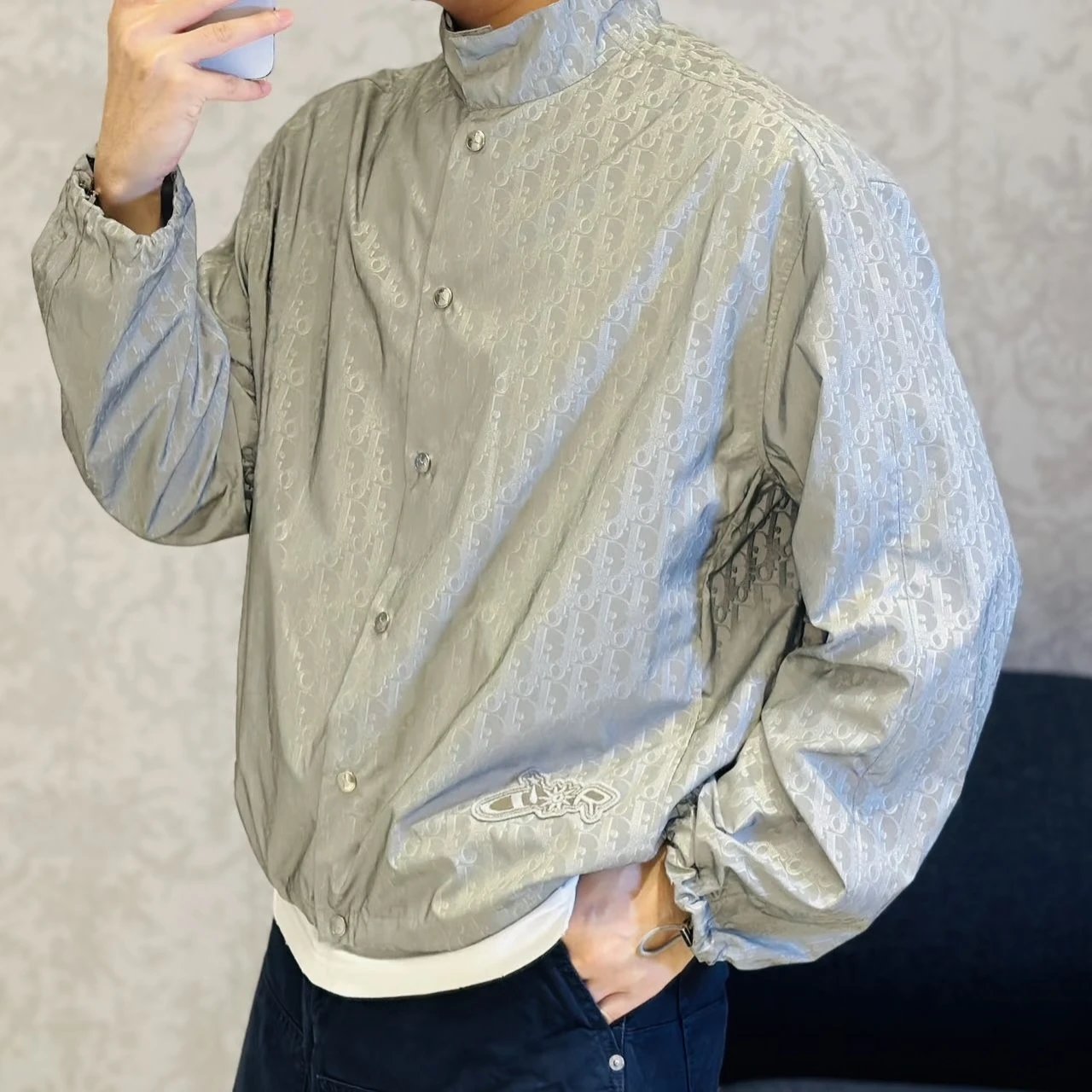 RD-C010 · Reflective Monogram Half-Collar Jacket showcase view 11